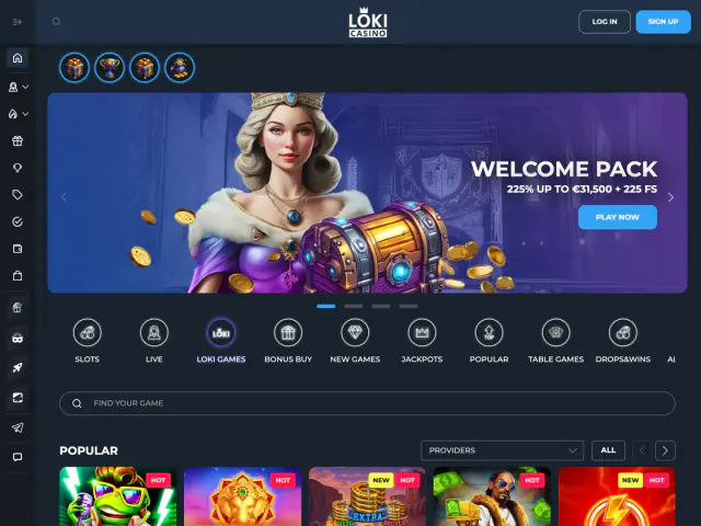 Loki Casino homepage